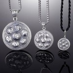 925 Silver Six-Syllable Mantra Rotating Seven Treasures Pendant